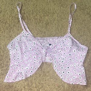 Cropped Flower Tank Top